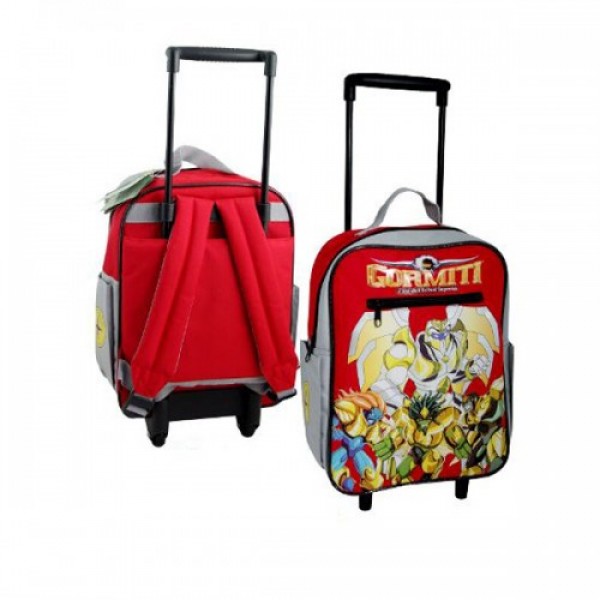 Рюкзак Gormiti (Гормити) школьный на колесах, красный